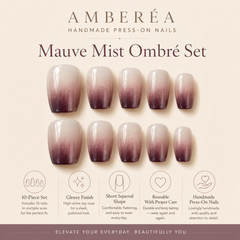Mauve Burgundy Ombre Press-On Nails
