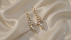 Crystal Chandelier Drop Earrings | Gold Bridal Statement Jewelry