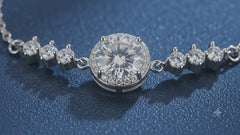 Moissanite Tennis Bracelet | Round Cut Luxury Bracelet for Women | AMBERÉA Fine Jewelry